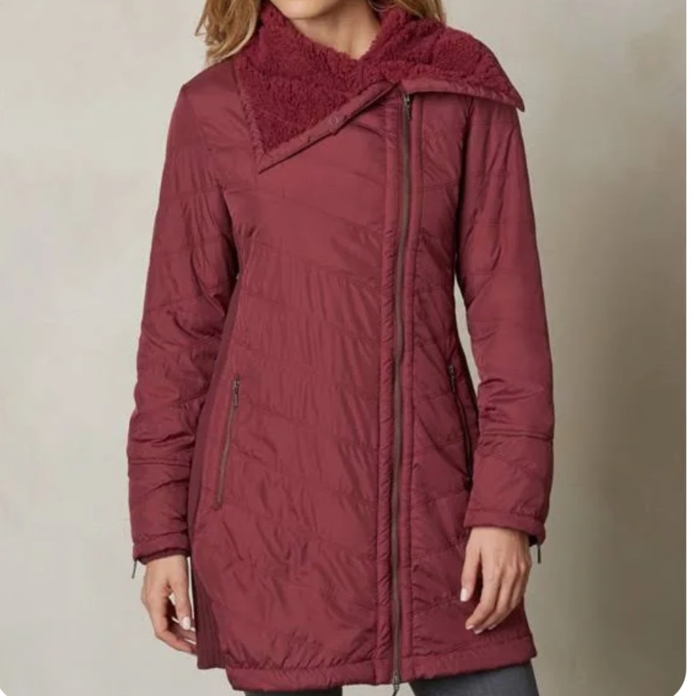 prAna Quilted Jacket - Burgundy